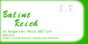 balint reich business card